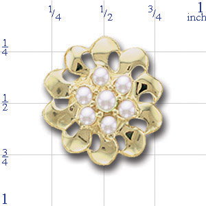 A2590 14K 7 PEARL SLIDE 